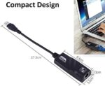 ⁦USB 3.0 to RJ45 Network Adapter 10/100/1000Mbps Portable Ethernet Network Adapter for Chromebook, MacBook, Mac Pro/Mini, XPS, Surface Pro, Ultrabook, Windows Linux, PC Brand: Generic⁩ - الصورة ⁦2⁩
