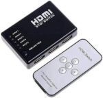 ⁦Mini 5 Port 4K Video HDMI Switch Switcher HDMI Splitter with IR Remote Splitter Box⁩ - الصورة ⁦4⁩