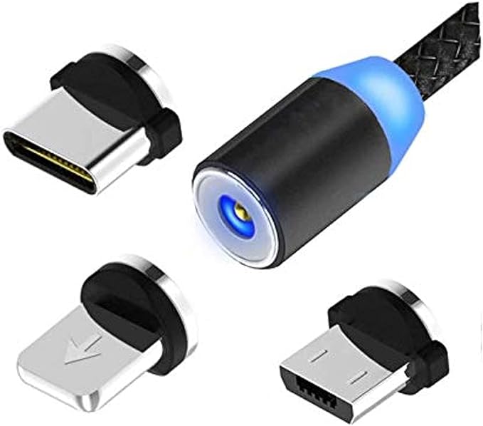 51uLNz6fj1L._AC_SX679_ two in one 360 Degree Magnetic Circular Charging Cable - الصورة 1