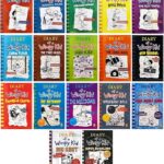 A Library of a Wimpy Kid 1-17 Book Set Complete Full Series Collection, Paperback Edition