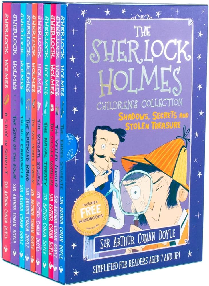 818so4epJCL._AC_UF1000,1000_QL80_ The Sherlock Holmes Children's Collection: Shadows, Secrets and Stolen Treasure 10 Book Box Set - الصورة 1